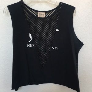 Navy blue cropped tank top